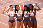 Womens GB A team winners of the 4 x 100 metres relay at the Glasgow Diamond League. Photo: David T. Hewitson/Sports for All Pics